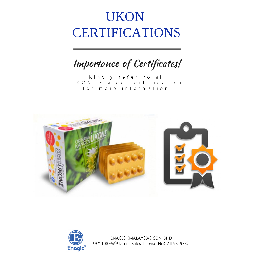 NOTICE: Related Certifications For UKON Product.