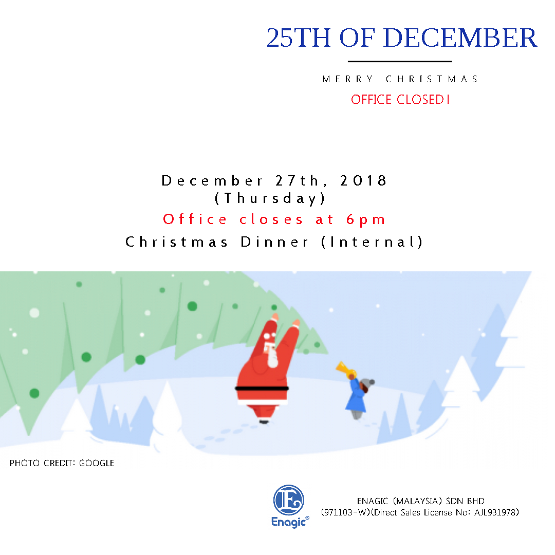 NOTICE : Merry Christmas (Office Closed)