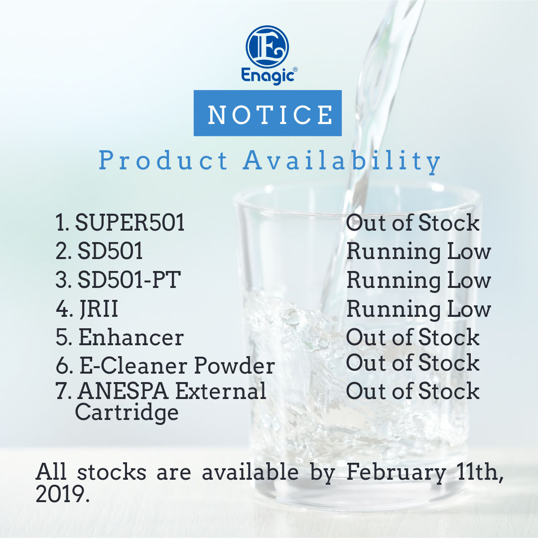 NOTICE | Product Availability