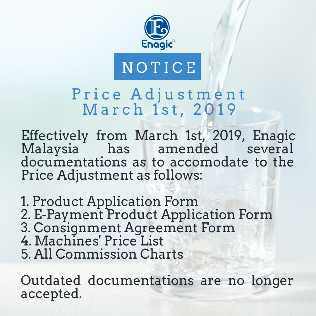 NOTICE | Price Adjustment (March 1st, 2019) – New Documentations