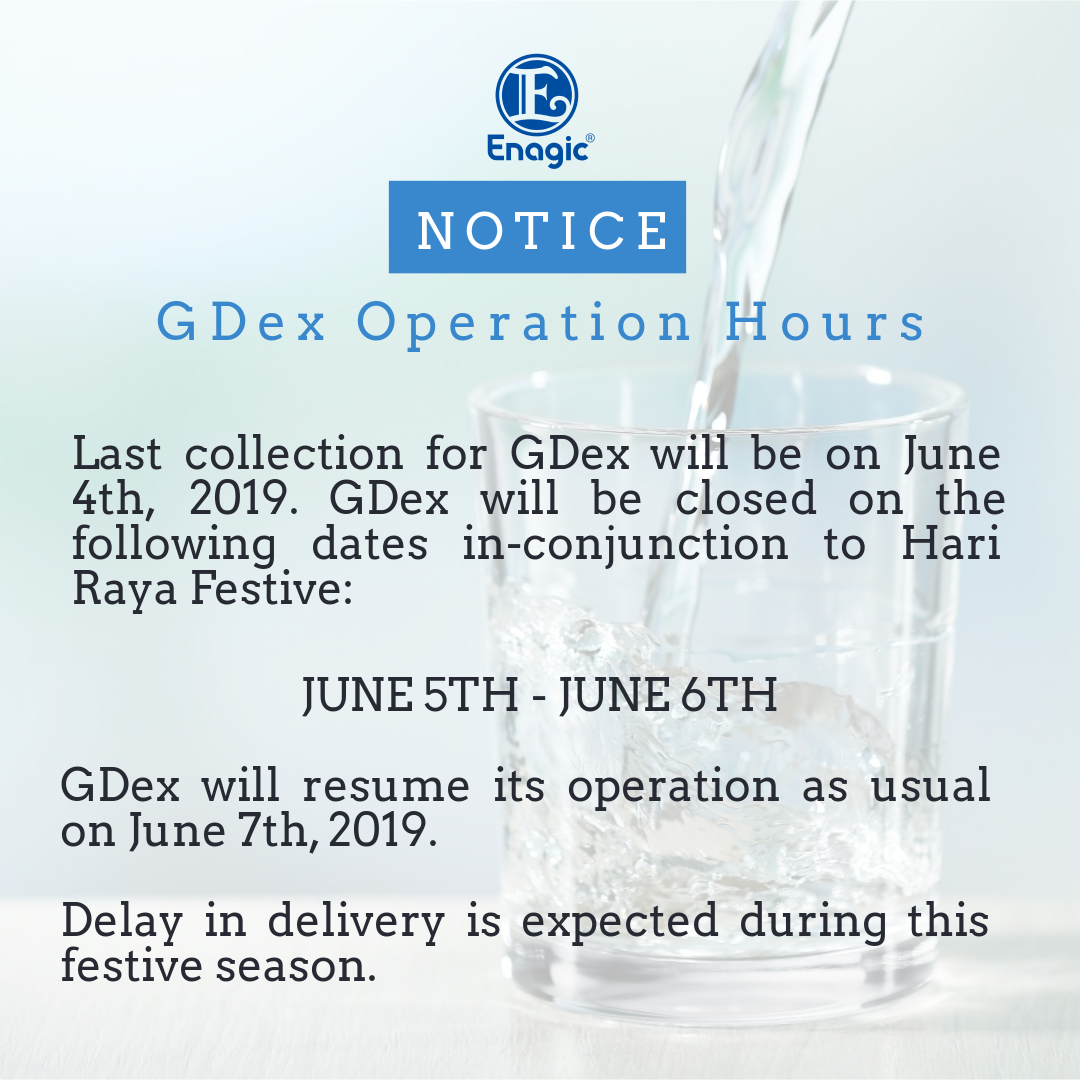 NOTICE | GDex Operation Hours