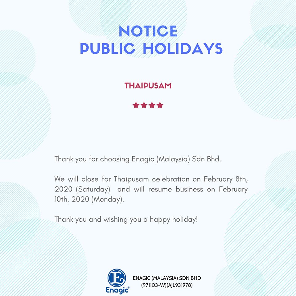 NOTICE | Public Holiday