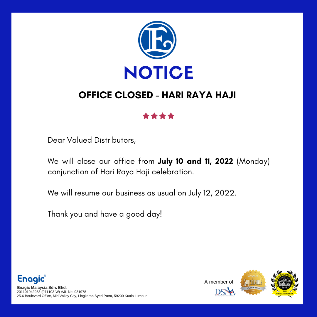 NOTICE | Office Closed (Hari Raya Haji)