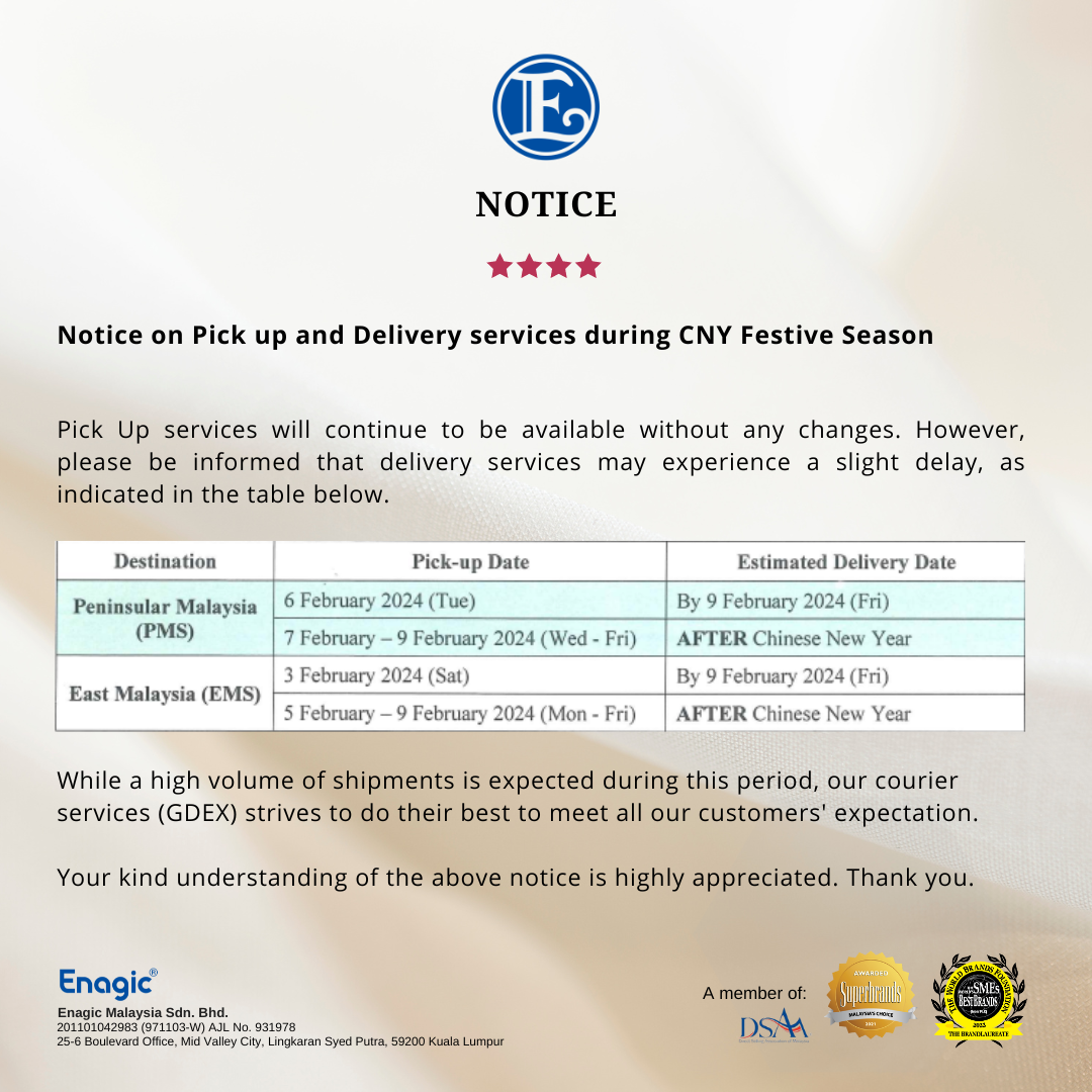 NOTICE | Pick Up And Delivery Service During CNY Festive Season