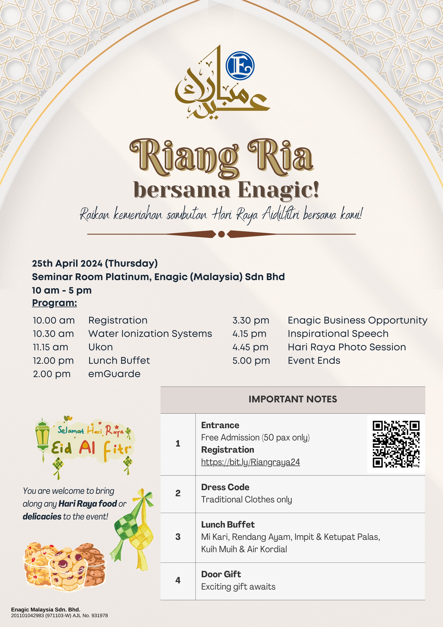 Raikan Kemeriahan Sambutan Riang Ria Bersama Enagic!